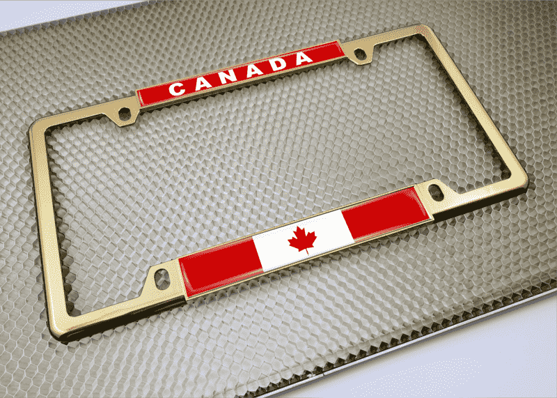 Canada Flag - Car Metal License Plate Frame
